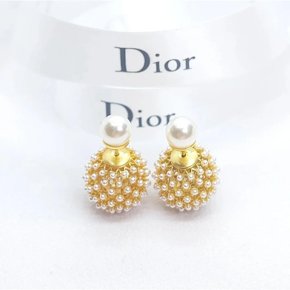 Authentic gold Dior earrings - Picture 3 of 6